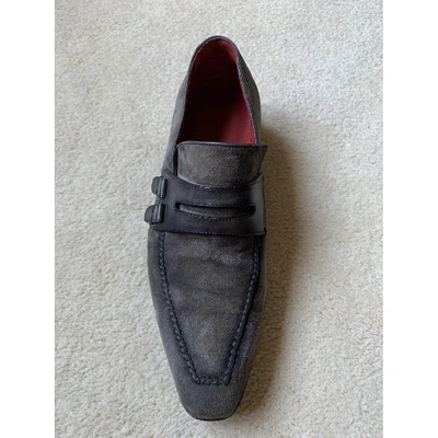 Pre-owned Berluti Grey Leather Flats