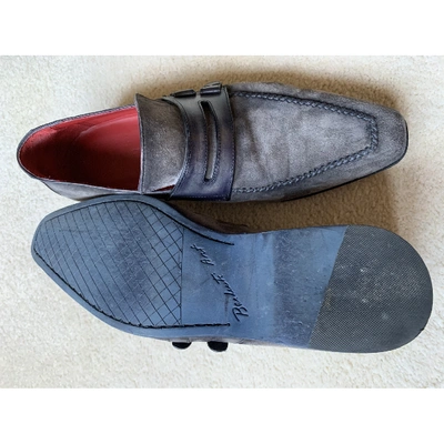 Pre-owned Berluti Grey Leather Flats