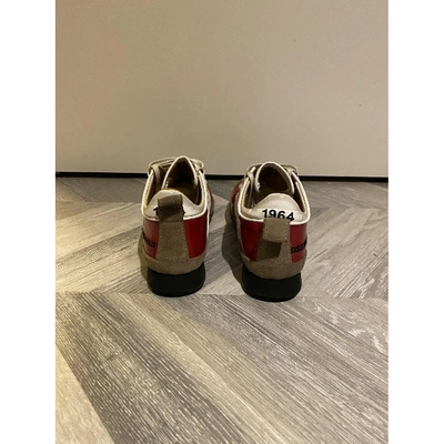 Pre-owned Dsquared2 251 Patent Leather Low Trainers In Red