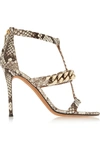 GIVENCHY Python sandals with gold chain