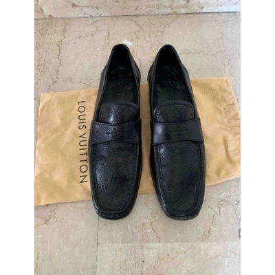 LOUIS VUITTON Pre-owned Leather Flats In Black