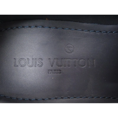 Pre-owned Louis Vuitton Cloth Low Trainers In Blue