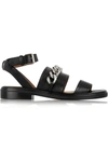 GIVENCHY Chain-trimmed leather sandals