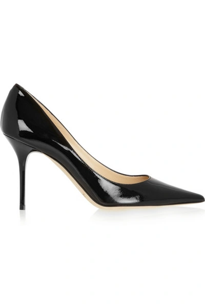 Jimmy Choo Agnes Patent-leather Pumps In Black