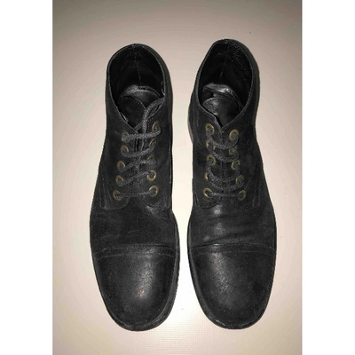 Pre-owned Dolce & Gabbana Black Suede Boots