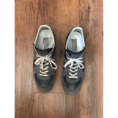 Pre-owned Maison Margiela Replica Grey Leather Trainers