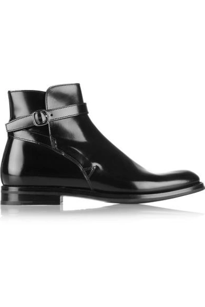Shop Church's Merthyr Glossed-leather Ankle Boots In Black