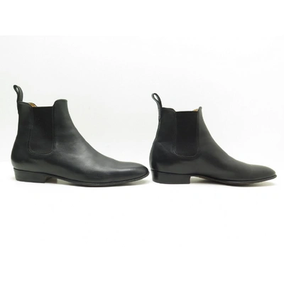 Pre-owned Jm Weston Black Leather Boots