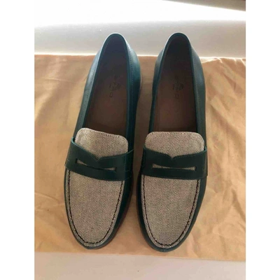 Pre-owned Etro Green Leather Flats