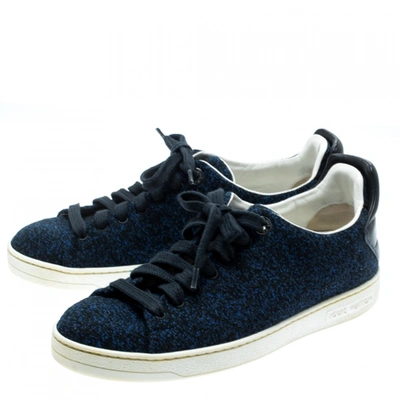 Pre-owned Louis Vuitton Frontrow Blue Cloth Trainers