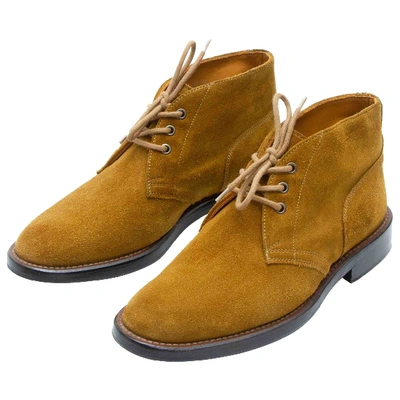 Pre-owned Saint Laurent Camel Suede Boots