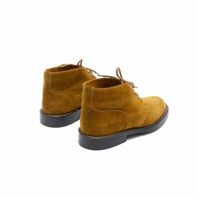 Pre-owned Saint Laurent Camel Suede Boots