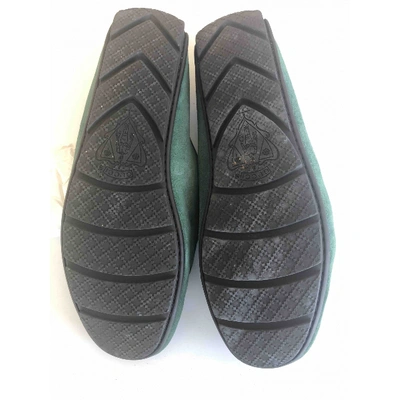 Pre-owned Gucci Flats In Green