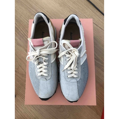 Pre-owned Acne Studios Blue Suede Trainers