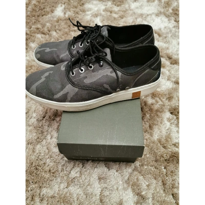 Pre-owned Timberland Cloth Low Trainers In Anthracite
