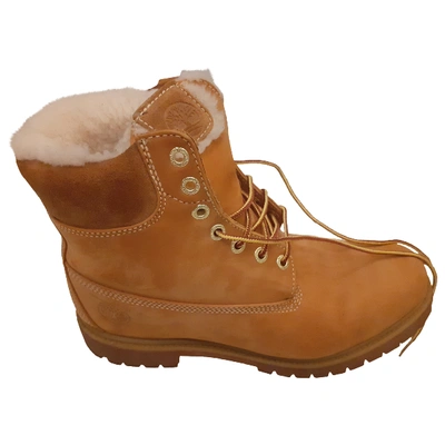 Pre-owned Timberland Orange Leather Boots
