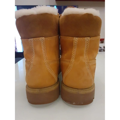 Pre-owned Timberland Orange Leather Boots