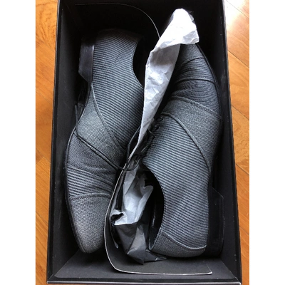 Pre-owned Emporio Armani Cloth Lace Ups In Grey