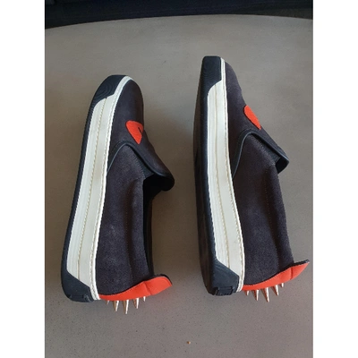 Pre-owned Fendi Grey Suede Trainers