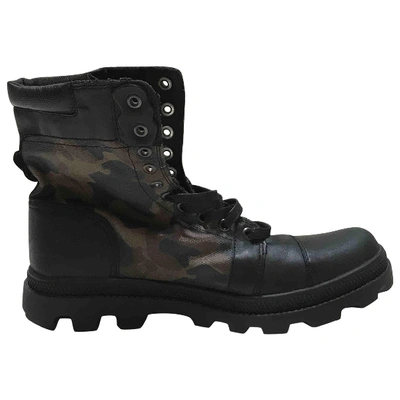 Pre-owned Diesel Leather Boots In Black