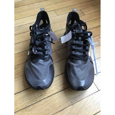 Pre-owned Nike X Off-white Zoom Fly Cloth Low Trainers In Black