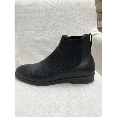 Pre-owned Loro Piana Leather Boots In Black