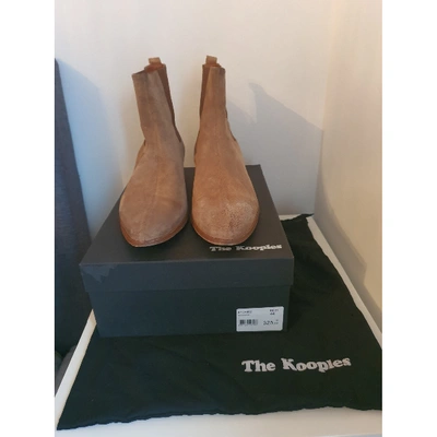 Pre-owned The Kooples Beige Suede Boots