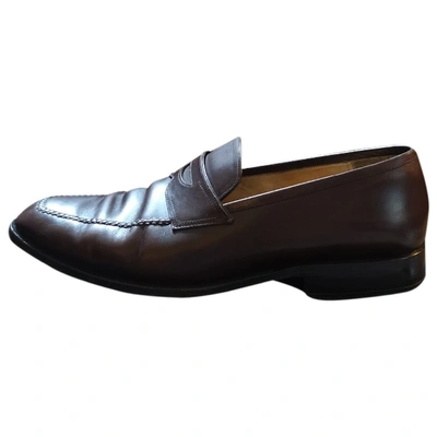 Pre-owned Loro Piana Leather Flats In Brown
