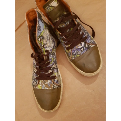 Pre-owned Etro Cloth High Trainers In Multicolour