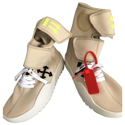Pre-owned Off-white Cst-001 Moto Wrap  Ecru Cloth Trainers