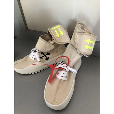 Pre-owned Off-white Cst-001 Moto Wrap  Ecru Cloth Trainers