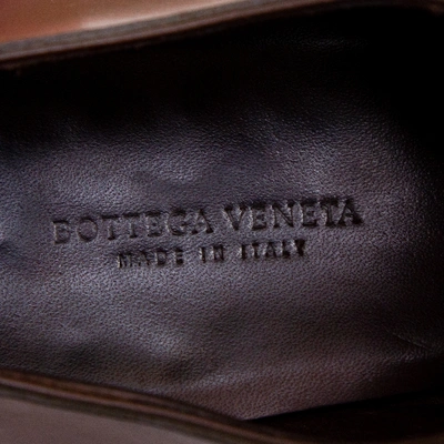 Pre-owned Bottega Veneta Brown Leather Flats