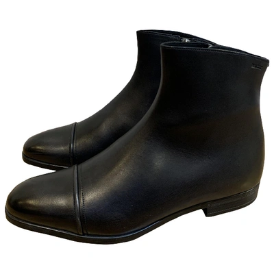 Pre-owned Bally Black Leather Boots