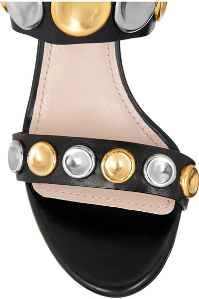 Shop Marc Jacobs Embellished Leather Sandals In Black