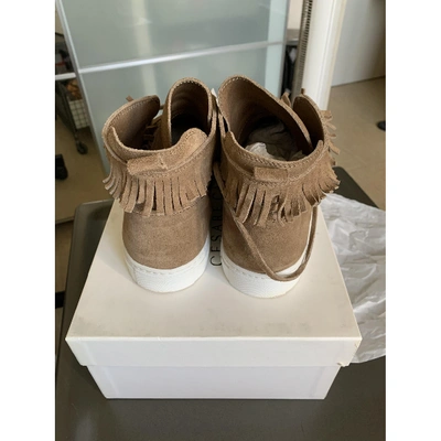 Pre-owned Casadei Beige Leather Lace Ups