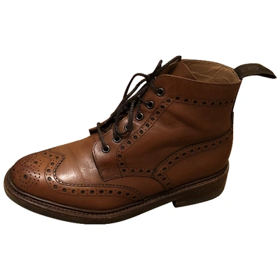 Pre-owned Loake Leather Boots In Brown