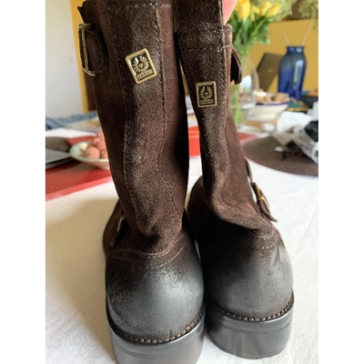 Pre-owned Belstaff Brown Suede Boots