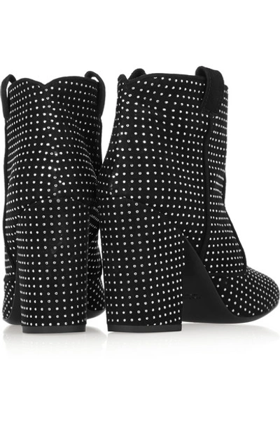 Shop Laurence Dacade Pete Studded Suede Ankle Boots In Black