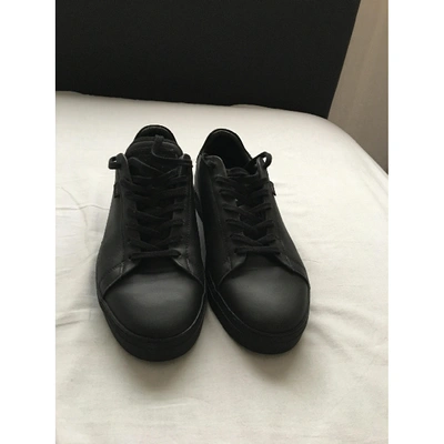 Pre-owned Allsaints Black Leather Trainers