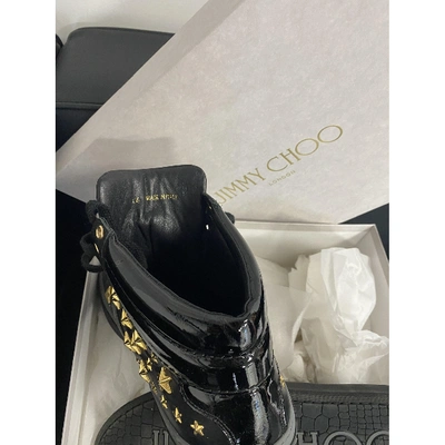 Pre-owned Jimmy Choo Black Leather Trainers