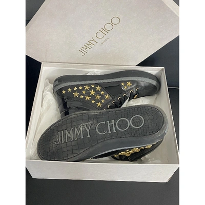Pre-owned Jimmy Choo Black Leather Trainers