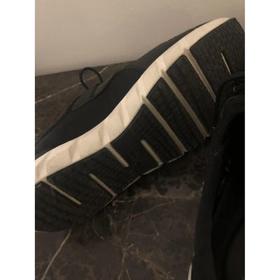 Pre-owned Ferragamo Black Leather Trainers