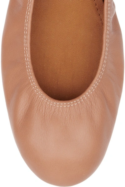 Shop Lanvin Leather Ballet Flats In Blush