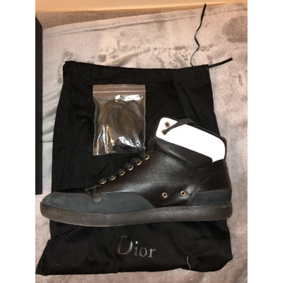 Pre-owned Dior Black Leather Trainers
