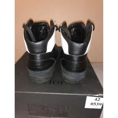 Pre-owned Dior Black Leather Trainers