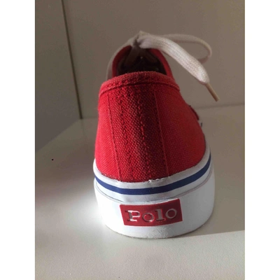 Pre-owned Polo Ralph Lauren Red Cloth Trainers