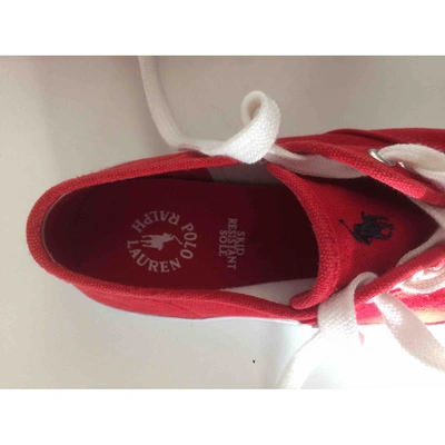 Pre-owned Polo Ralph Lauren Red Cloth Trainers