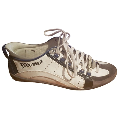 Pre-owned Dsquared2 Leather Trainers In Multicolour