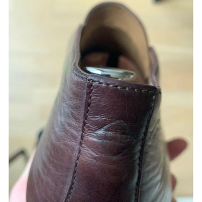 Pre-owned Loro Piana Brown Leather Trainers