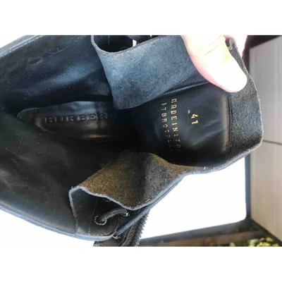 Pre-owned Burberry Black Leather Boots